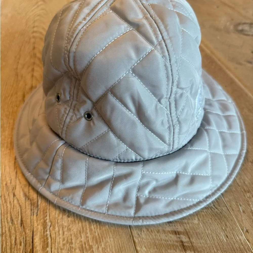 Kangol Quilted Bucket Hat in Light Beige / Cream Small NWT